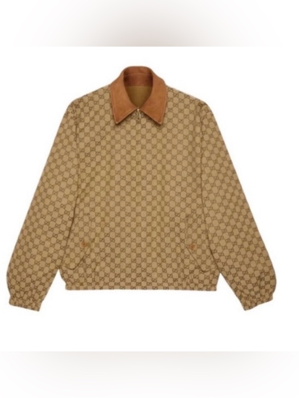 Gucci Tan/Brown Reversible Bomber Jacket - Men's